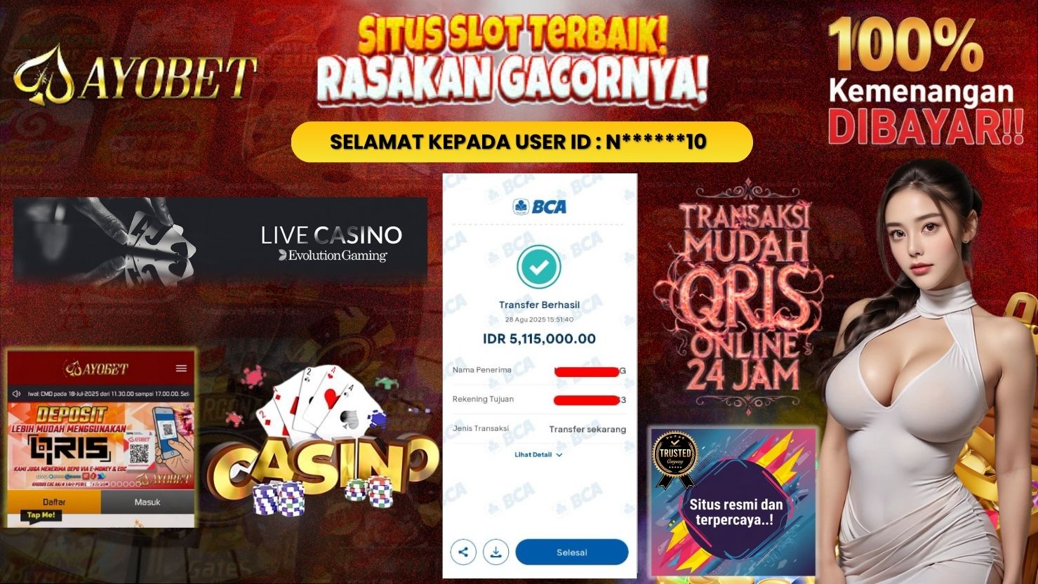 AYOBET JACKPOT LIVE CASINO BACCARAT